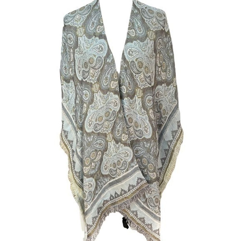 Do everyhting in love Split Front Soft Women's Shawl Wrap Edge Fringe Poncho OS